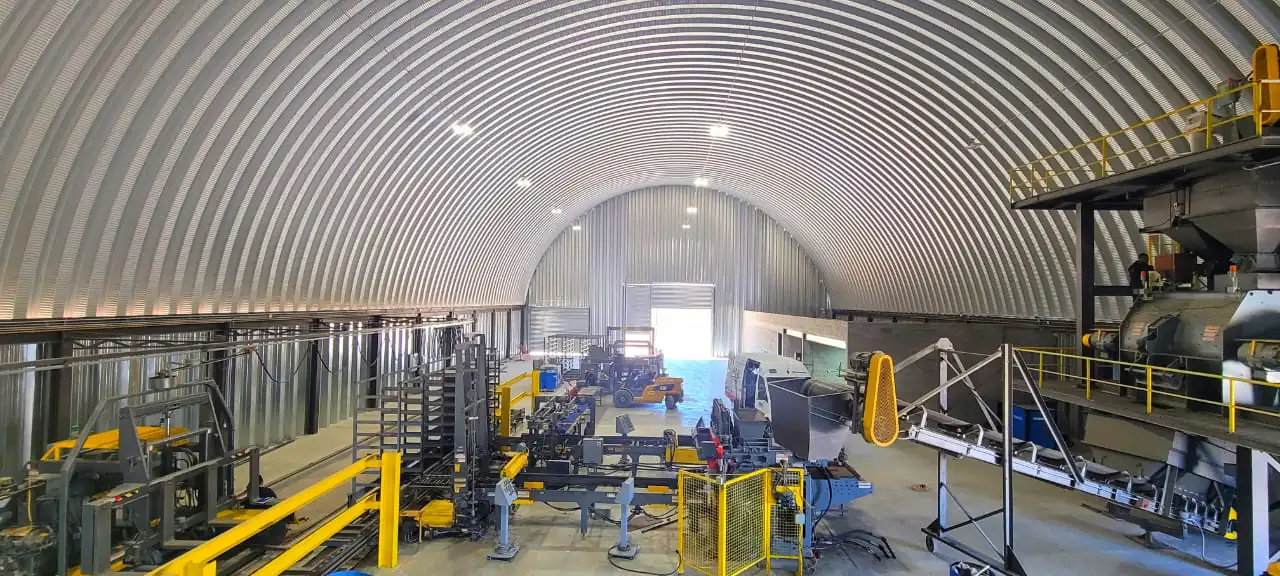 Nave de manufactura sin columnas